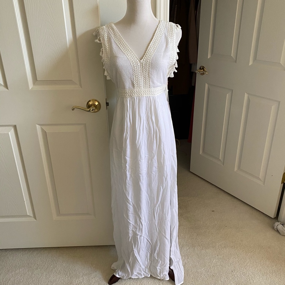 Cream color woven dress